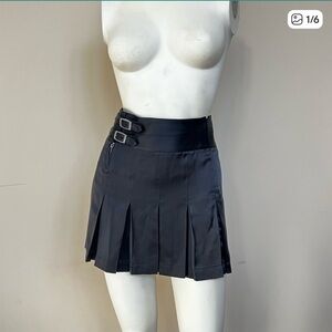 MAJOR ISO Joie Silk Buckle Detail Miniskirt